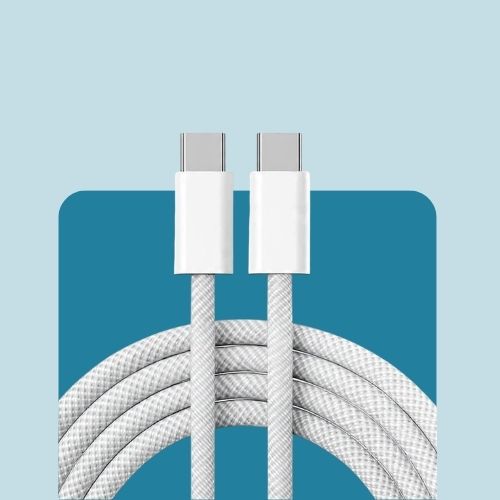 2M USB C Cable Nylon Braided 240W PD 3.1, Fast Charging Type C to Type C Cable